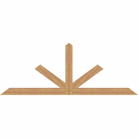 Ekena Millwork Saratoga Timber Gable Bracket, Western Red Cedar, 108"W x 40"H x 1 1/2"D x 5 1/2"F, 9/12 Pitch GBW108X40X0206SAR00SWR